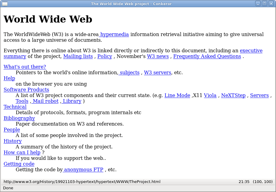 First web page